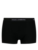 Dolce & Gabbana boxer en coton à taille à logo - Noir - thumbnail