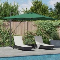 VidaXL Parasol groen 286 x 284 x 270 cm aluminium en polyester