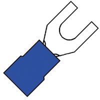Geïsoleerde Vorkkabelschoen EW M3,5 voor draad 1,5-2,5 mm2 100 stuks klemko 100620