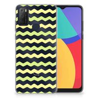 Alcatel 1S (2021) TPU bumper Waves Yellow - thumbnail