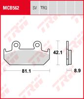 TRW Remblokken, en remschoenen voor de moto, MCB562TRQ Sinter track