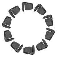 Hesling Jasbd hes clip 13mm gry pvc ds a 10