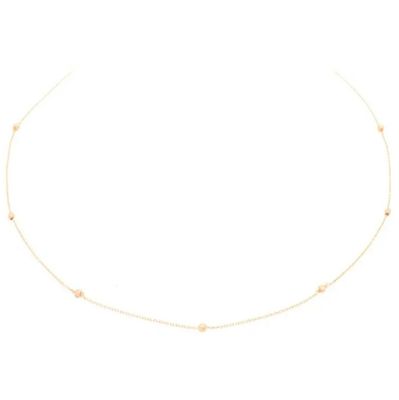 Glow 202.2125.60 Ketting Bolletjes geelgoud 3 mm 60 cm