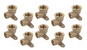 Kirchhoff Muurplaat hoek van rood messing, blank, 15 mm x 1/2"IT, 1 socket (4472g) (10x) - 989128655