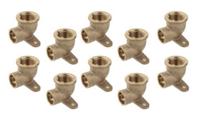Kirchhoff Muurplaat hoek van rood messing, blank, 15 mm x 1/2"IT, 1 socket (4472g) (10x) - 989128655