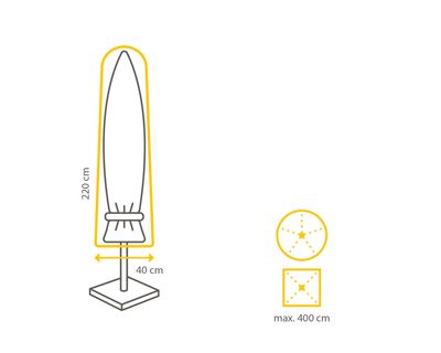 Winza parasol beschermhoes L220 B40