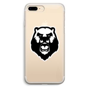 Angry Bear (white): iPhone 7 Plus Transparant Hoesje