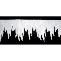 IJspegel randen - 4x stuks - wit - 98 x 30 cm - winterdecoratie - sneeuwversiering IJspegel randen - 4x stuks - wit - 98 x 30 cm - winterdecoratie - sneeuwversiering