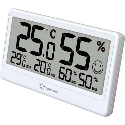 Renkforce RF-6416470 RF-6416470 Thermo- en hygrometer Wit