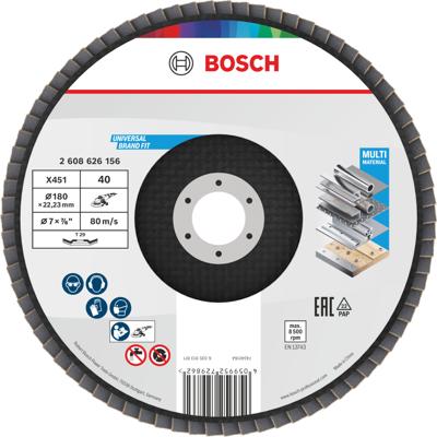 Bosch Accessoires X451 Lamellenschuurschijf | 180 x 22,23 mm | G40 | T29 - 2608626156