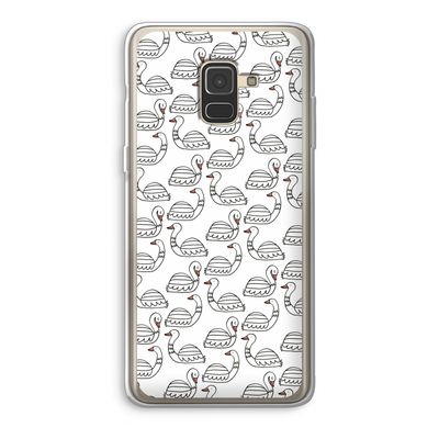 Zwanen: Samsung Galaxy A8 (2018) Transparant Hoesje