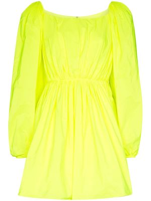Valentino Garavani robe courte à manches bouffantes - Jaune