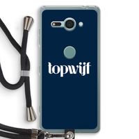 Topwijf Navy: Sony Xperia XZ2 Compact Transparant Hoesje met koord
