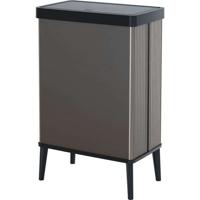 Cestino da terra - VERTO - CURVER - Apertura touch - 54 L - Grigio perla