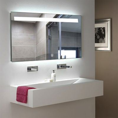Badkamerspiegel Aruba | 120x70 cm | Rechthoekig | Directe LED verlichting | Touch button | Met verwarming