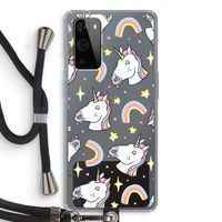 Rainbow Unicorn: OnePlus 9 Pro Transparant Hoesje met koord