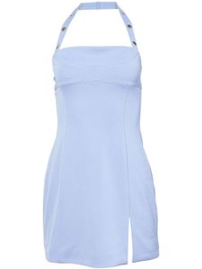 Fleur Du Mal robe courte Apron à dos nu - Bleu