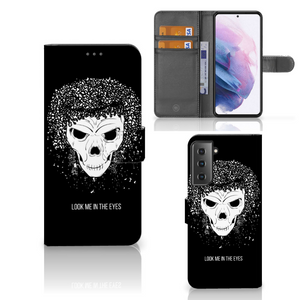 Telefoonhoesje met Naam Samsung Galaxy S21 Plus Skull Hair