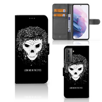 Telefoonhoesje met Naam Samsung Galaxy S21 Plus Skull Hair - thumbnail