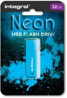 Integral Neon USB 2.0 stick, 32 GB, blauw