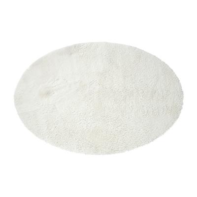 Vloerkleed fluffy ovaal - wit - 120x180 cm