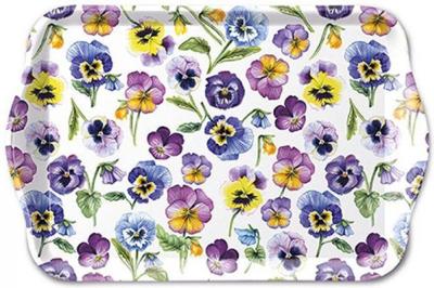 Ambiente dienblad pansy all over 13x21 cm