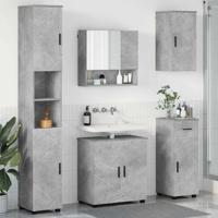 Badkamermeubelset 5 pcs Betongrijs 61 x 35 x 64 cm Bewerkt hout