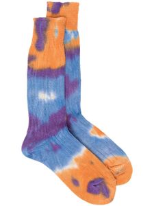 Suicoke chaussettes à motif tie dye - Bleu