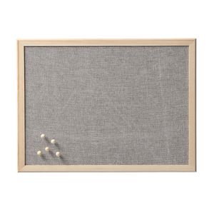 Prikbord - textiel - lichtgrijs - 40 x 60 cm - incl. punaises - luxe