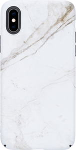 BlueBuilt White Marble Hard Case Apple iPhone Xs / X Back Cover