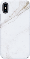 BlueBuilt White Marble Hard Case Apple iPhone Xs / X Back Cover - thumbnail