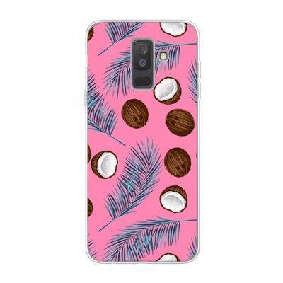 Kokosnoot roze: Samsung Galaxy A6 Plus (2018) Transparant Hoesje
