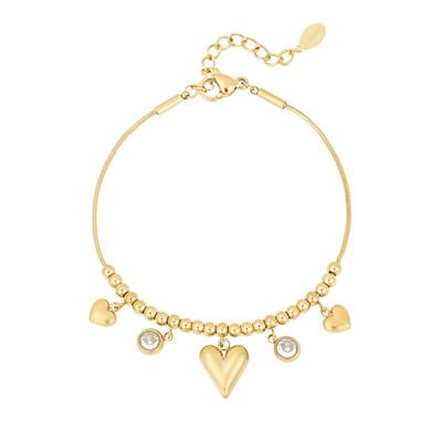 Glinsterende hart armband