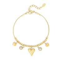 Glinsterende hart armband