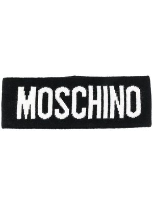 Moschino écharpe à logo - Noir