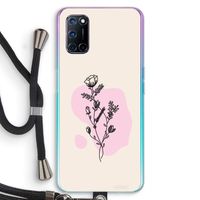 Roses are red: Oppo A92 Transparant Hoesje met koord