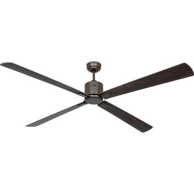 CasaFan ECO NEO III 180-4 BZ-NB/KI WiFi Flügel Nussbaum/Kirsche Plafondventilator Brons Met afstandsbediening, Timer, Met wintermodus, Bediening via App