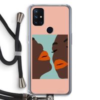Orange lips: OnePlus Nord N10 5G Transparant Hoesje met koord