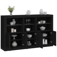 Dressoir met LED-verlichting 162x37x100 cm zwart