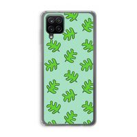 Groene blaadjes: Samsung Galaxy A12 Transparant Hoesje