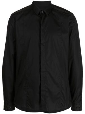 LES HOMMES chemise à détails d'œillets - Noir