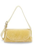 Jil Sander mini sac Cannolo en peau lainée - Jaune