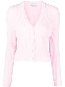 Blumarine cardigan en maille à design nervuré - Rose