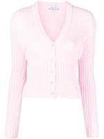 Blumarine cardigan en maille à design nervuré - Rose