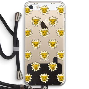 Leeuwenkoppen: iPhone 5 / 5S / SE Transparant Hoesje met koord