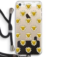 Leeuwenkoppen: iPhone 5 / 5S / SE Transparant Hoesje met koord