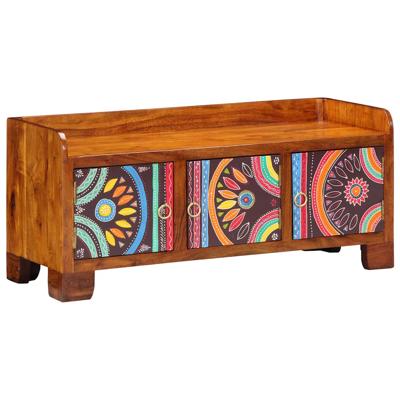 Schoenenkast Multikleur 90 x 35 x 40 cm Massief acaciahout