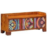 Schoenenkast Multikleur 90 x 35 x 40 cm Massief acaciahout