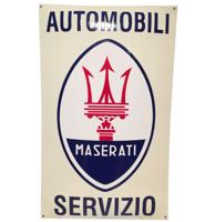 Maserati Automobili Servizio Emaille Bord - 60 x 40cm Maserati Automobili Servizio Emaille Bord - 60 x 40cm