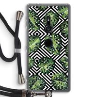 Geometrische jungle: Sony Xperia XZ2 Transparant Hoesje met koord